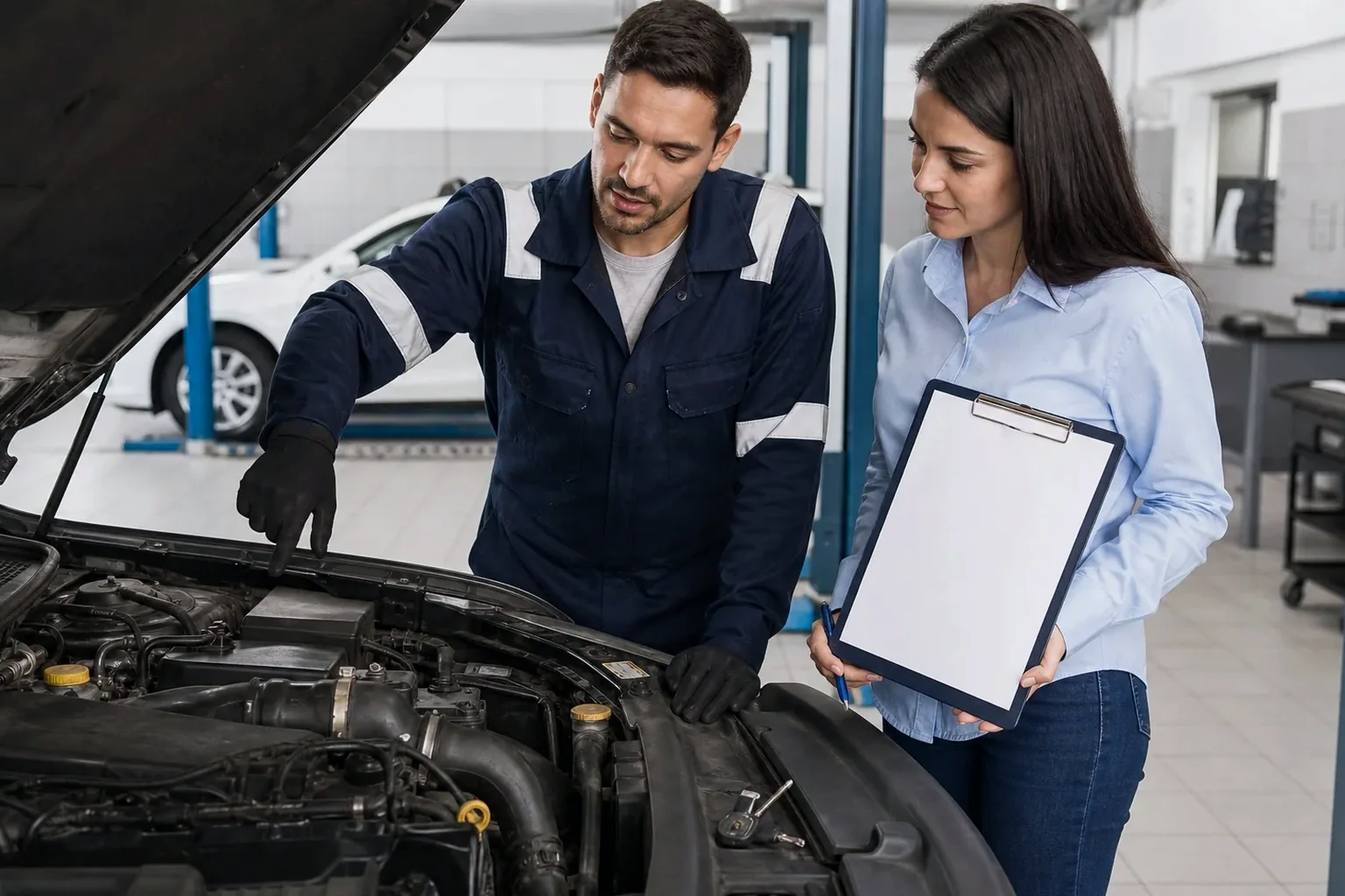 Despachante orientando sobre cadastro de motor.